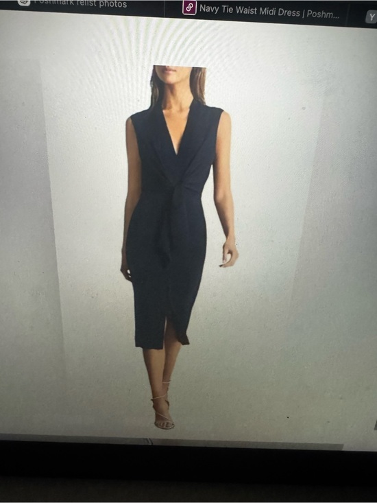 Reiss Dresses & Skirts - REISS Stevie Navy Tie Waist Midi Dress
